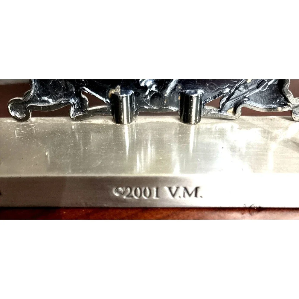 Vanmark Silver White Caps of Caring File Holder Rare 2001 Registered Nurse
